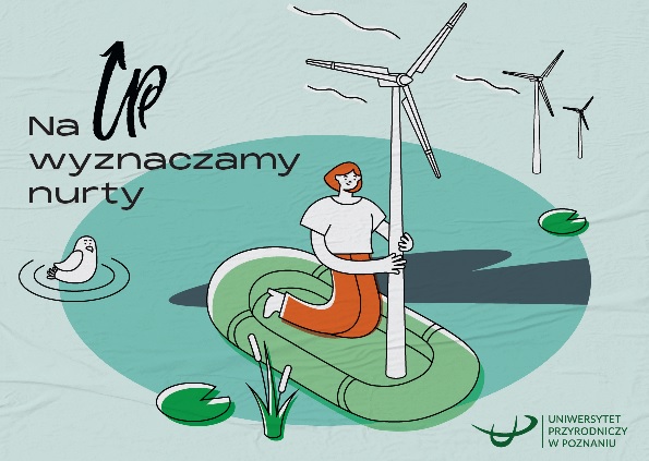 widokówka jednego z wydziałów Uniwersytetu Przyrodniczego w Poznaniu