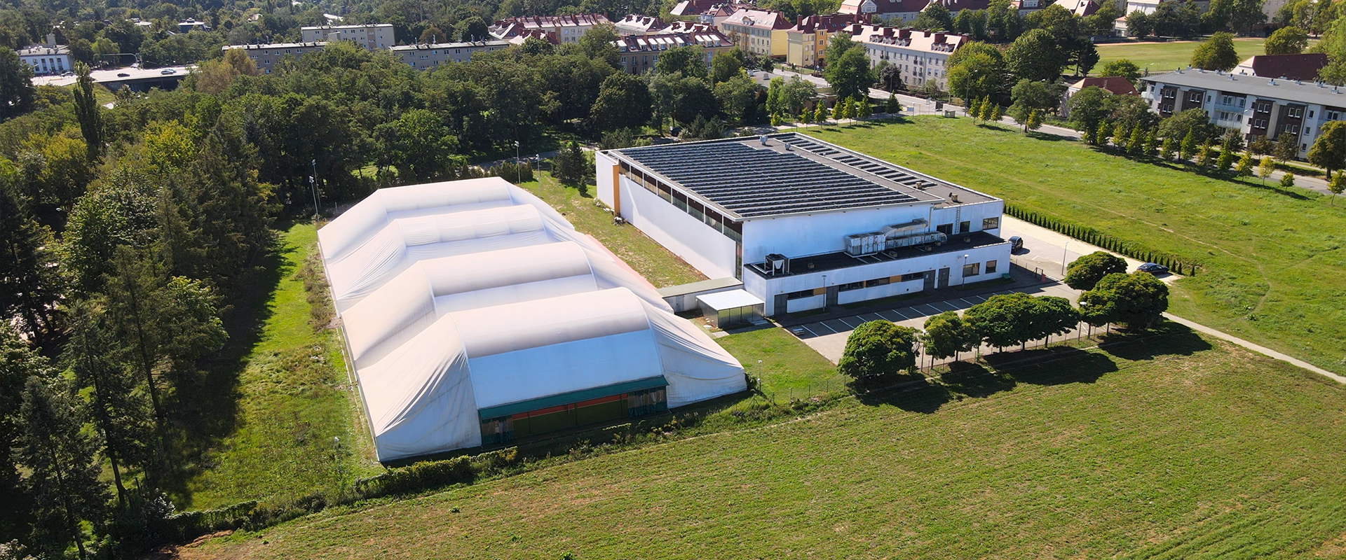 Centrum Kultury Fizycznej UPP, widok z drona
