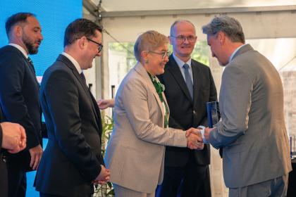 otwarcie elektrowni fotowoltaicznej Rokietnica na terenie Uniwersytetu Przyrodniczego w Poznaniu