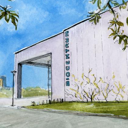 Grafika przedstawiająca budynek Biocentrum