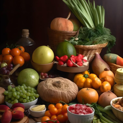 Zdjecie przedstawia różnorodne owoce na talerzu