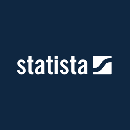 logo Statista na niebieskim tle