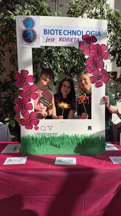 Kobiety pozują w fotoramce