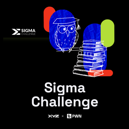 Logo konkursu z grafiką książki i sowy