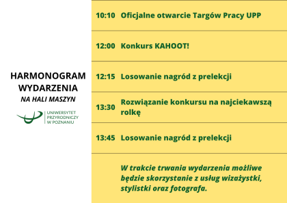 HARMONOGRAM WYDARZENIA