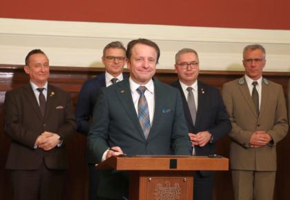 Rektor UPP podczas przemówienia