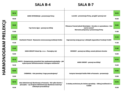 HARMONOGRAM WYDARZENIA