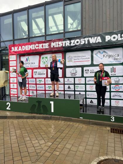 trzy osoby na podium