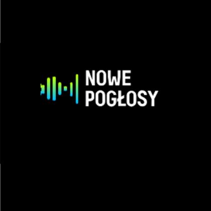logo festiwalu - napis pogłosy i ikonka dźwięku