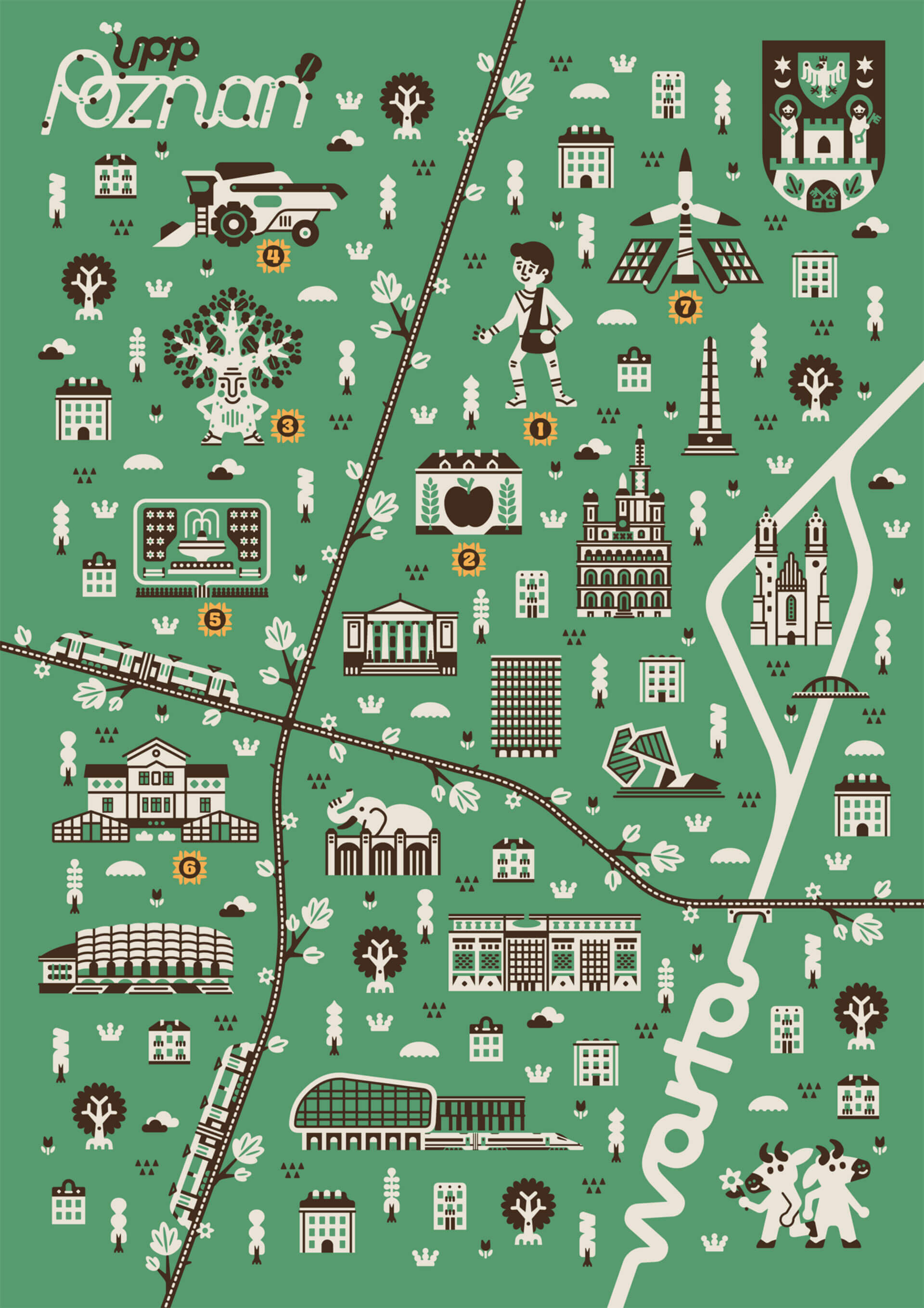 Map of UPP objects in Poznań city